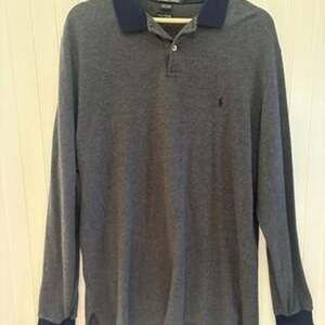 Vintage Polo by Ralph Lauren Herringbone Pima Cotton Long Sleeve Polo
